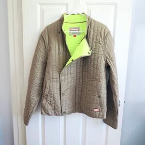 HUNTER Limited Edition Men’s Reversible Quilted Beige Reflective Jacket Size 40